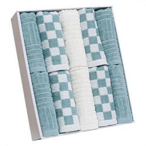 키리아 코마사 디자인 수건 145g 10p 선물세트, 민트, 1세트 one option