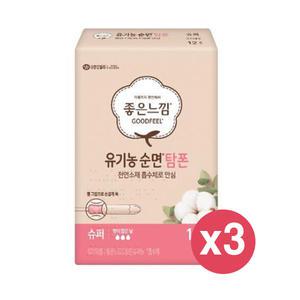 좋은느낌 유기농탐폰 슈퍼 12개입 3팩 (총36개)