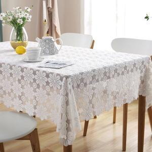 레이스 식탁보 꽃무늬 감성 4인용 생활방수 화이트 크리스마스식탁보 인테리어 뜨게 식탁