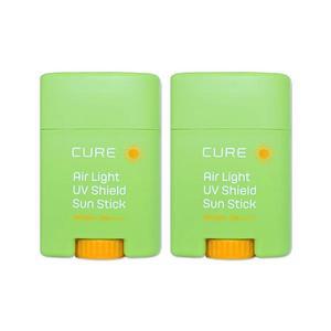 김정문알로에 큐어 에어라이트 유브이 쉴드 선스틱 20g 2개/mjc