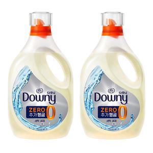 다우니 프리미엄 세탁세제 추가헹굼 제로 1.9L 용기x2개