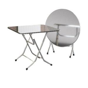 야외용 접이식 포차 테이블 펜션 카페 실외 꽃무늬 304 스텐 60cm 원형 550mm