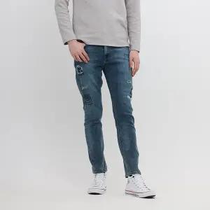 남성) 프리미엄 지퍼 다트 디테일 프린트 라텍스구제 올약워싱 TA_AN1DTA215-MB