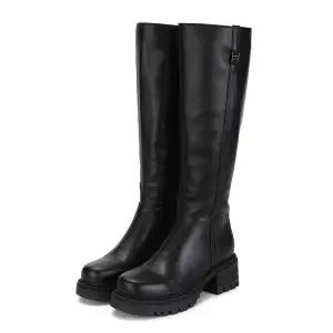 BABARA 소가죽 몰드 여성롱부츠 5.5cm_BBF855BK