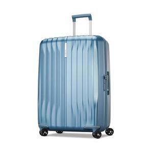 스피너 휠이 장착된 샘소나이트 업 트 대형 위탁 하드사이드 수하물 - 항공사 , TSA 잠금, 조절식 핸들 시스템 초경량 여행용 폴리카보네이트 하드 캐리어 엘리멘탈 블루