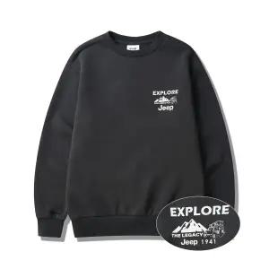 [롯데백화점]지프 공용 EXPLORE 기모 루즈핏 긴팔 맨투맨 JP4TSU899