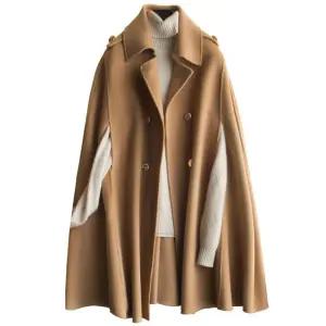 망토코트 겨울 가을 판쵸 소형 케이프코트 코트 모직 오프