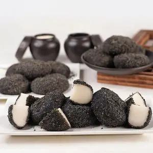 청년떡방 당일생산 찹쌀 흑임자 인절미 2kg + 흑임자가루, 1세트