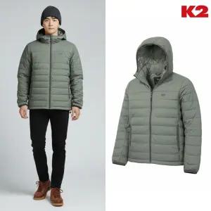 [백화점 출고] K2 패딩 남자 올라 패커블 다운 라이트 카키 방풍 후드 초경량 숏 자켓 점퍼