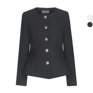 여성 원 트위드 겨울 정장 울자켓