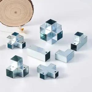 각파이프조인트 각관 연결 사각 튜브 커넥터 양방향 3 방향 다리미 가드레일 90도 직각 25mm 30mm 4개