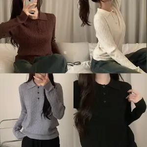 오뉴 꽈배기 카라니트