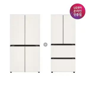 LG 디오스 오브제컬렉션 매직스페이스 냉장고 + LG 디오스 김치톡톡 (T875MEE111 + Z408MEEF23)