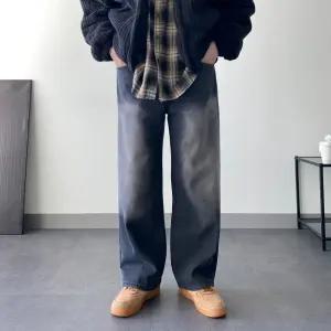 [모노폴로지][핏중요]융기모 밴딩 흑청 연청 중청 겨울 블랙진 와이드 통청바지 고무줄청바지 3color