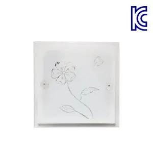 LED 사각직부등 구절초 12W 꽃무늬 베란다 다용도 복도 계단 유리커버 밝은등