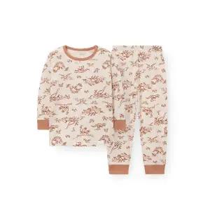 [오르시떼](타임스퀘어점패션관)아동 G324 디노라인베이지 9부소매 내의 세트