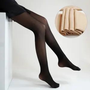 여성 겨울 융기모 착시 스타킹 빅사이즈 고탄력 간절기용 겨울용