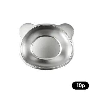 [키친유]아기 이유식 곰돌이 입체 스텐 간식볼 10개 유치원 어린이집 단체급식 배식 시리얼볼 용기 그릇