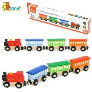 [하프클럽/셀러허브_여성트랜드패션](VIGA) 원목완구 자석기차4종세트 (V50819)