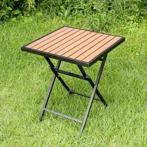 [공간미가구]야드니 접이식 600 사각 테이블 수지목 정원 야외 테라스 카페 커피숍 폴딩 간이 합성목재