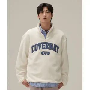 커버낫 COVERNAT 아치 로고 플리스 하프 집업 맨투맨 아이보리 CO2403CR13IV 398939