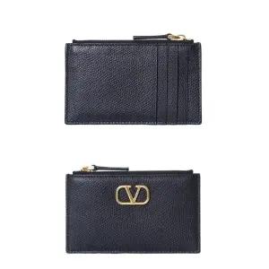 [명품]  금장 V 로고 사피아노 지퍼포켓 카드지갑4W2P0W17 SNP 0NO