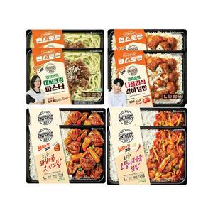 온더고 편스토랑 세트2(대파크림파스타2,갈비덮밥2,바베큐치킨덮밥2,오징어제육2)