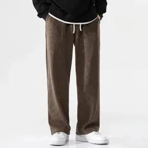 겨울 골덴바지 남자기모조거 세미와이드 남성코듀로이팬츠