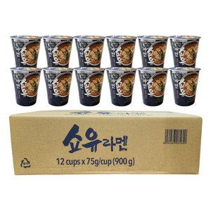 쇼유 라멘 75g x 12개(1박스) 일본 간장 컵라멘 라면 소컵