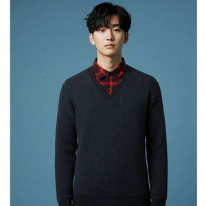 조이마담 MT50011 체크셔츠 레이어드 속기모 니트 티셔츠 중년남성의류 아빠옷