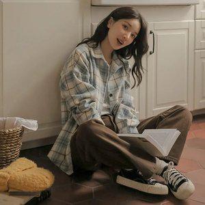 캔디 모직체크 셔츠아우터