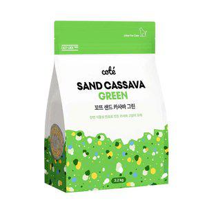 꼬뜨 샌드 카사바 고양이모래 그린 3.2kg x 3팩