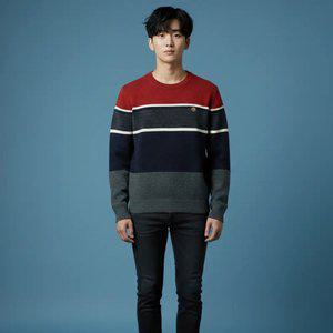 조이마담 MT50036 골드와펜 배색 속기모 니트 티셔츠 중년남성의류 아빠옷