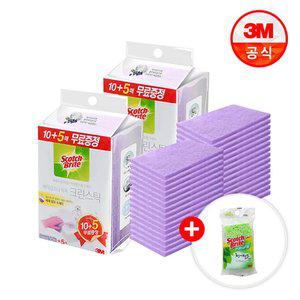 [최종 15,840원] 3M 욕실청소 크린스틱 시트타입 10+5입 x 2개(총30입)+사은품
