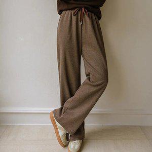 편한스판 헤링본 기모 밴딩슬랙스