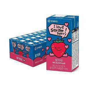 [내일도착]연세우유 딸기우유 190mlx24