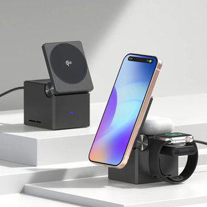 QI2 3in1 아이폰 맥세이프 무선충전 거치대 멀티 고속 무선충전기