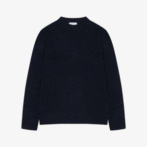 [지이크] 퓨어 울 라운드넥 풀오버 니트 네이비 (PJUCI8029)