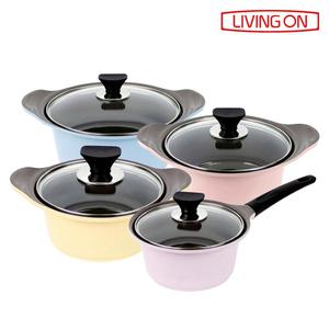 리빙온 세라믹 냄비 4종 세트(16양수+18편수+20양수+24전골)