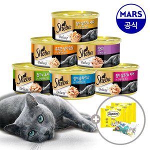 쉬바 캔 85gx24개 골라담기+캣닢쿠션+템테이션12gx3개