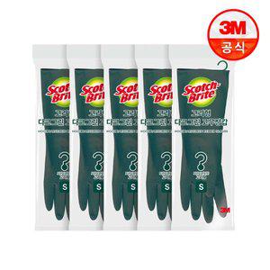 [3M] 고리형 다크그린 고무장갑(소/중/대 택1) 5개