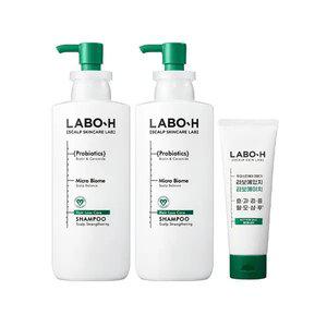 라보에이치 탈모케어 두피강화 샴푸, 400ml 2개 + 증정(112ml, 1개)