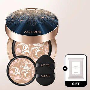 (40%+7%묶음할인/+클렌징티슈)에이지투웨니스 블랙 골드 팩트 본품+리필