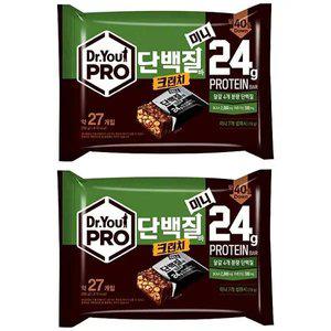 오리온 닥터유프로 단백질바 크런치 미니, 280g, 2개