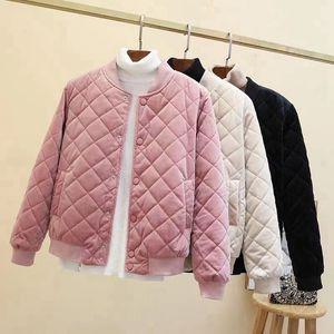 야구점퍼 항공점퍼 여성 깔깔이 누빔 경량 퀼팅 패딩 골든벨벳 여 가을 겨울 두툼