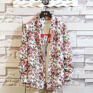 남방 하와이안 꽃무늬 남자 셔츠 비치웨어 남성 긴팔 와이셔츠