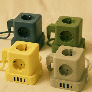 큐브 스마트한 디자인 고용량 디지털기기용 전기안전멀티탭 멀티탭 1.8m 타워형 멀티탭