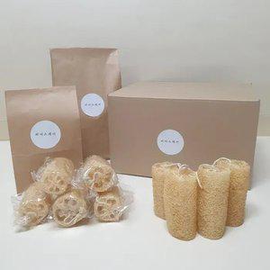 친환경 천연 수세미(4개,1set) 삼베 루파 열매 아기 키트 주방 만들기 어린이집 스승의