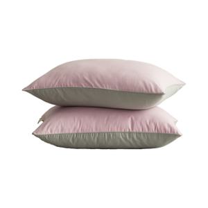 워싱코튼 핑크 베개커버