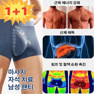 [1+1]남성 마사지 자석 치료 팬티 / 모달 초강력 음이온 맛사지 자석치료 팬티